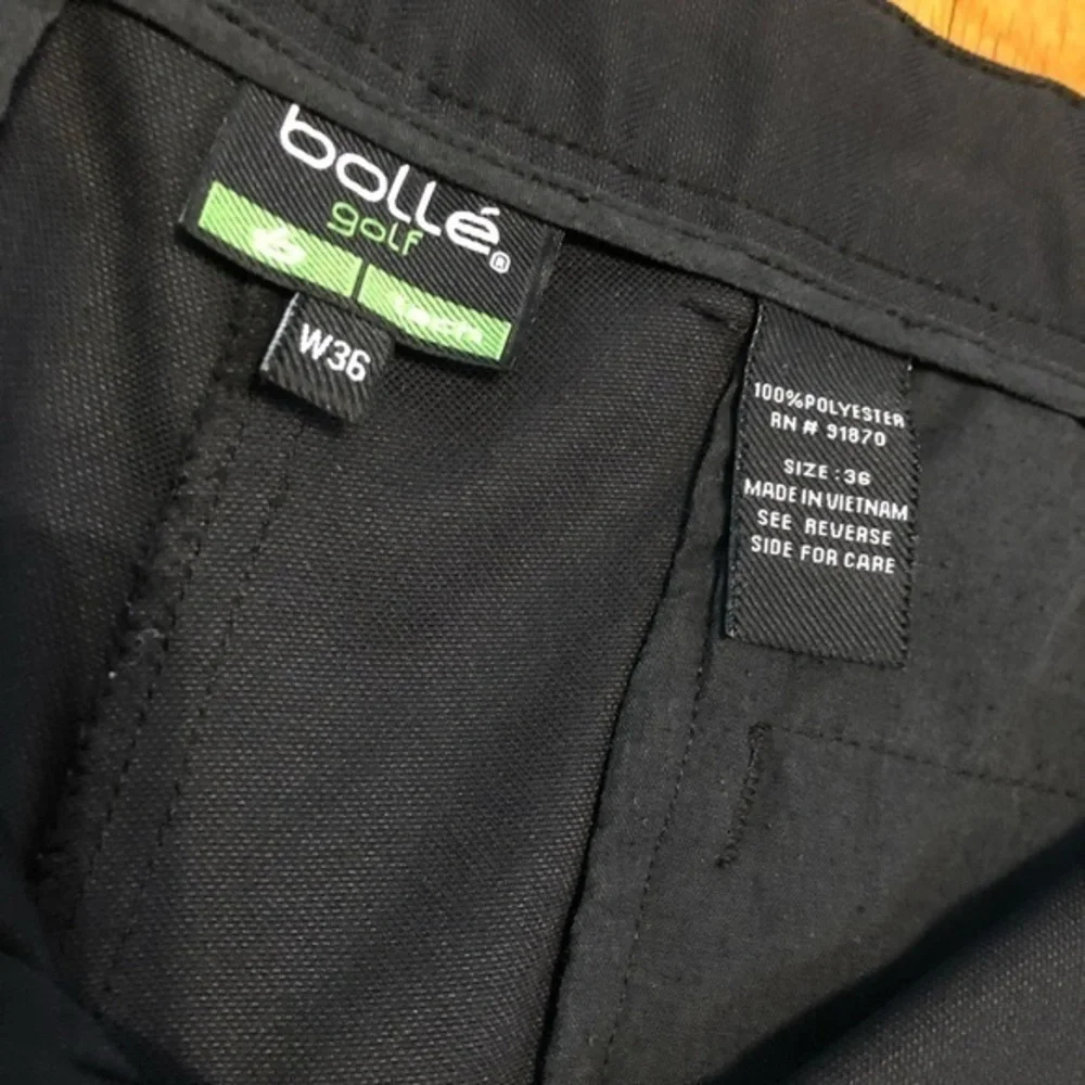 Men’s Bolle Tech Black‎ Golf Shorts Sz 36.